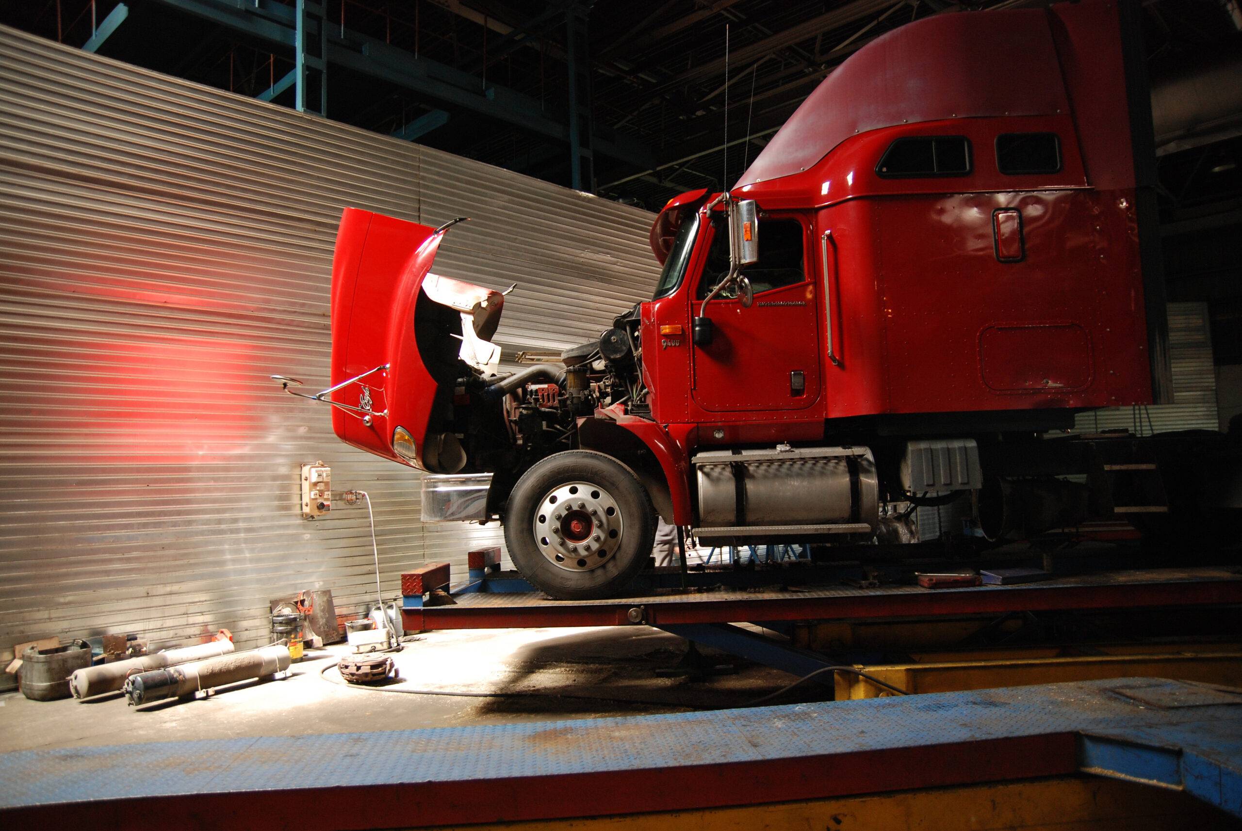 Red Open Truck